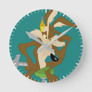 WILE E. COYOTE™ Planung Runde Wanduhr