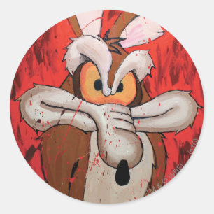 WILE E. COYOTE™ Rote Wut Runder Aufkleber