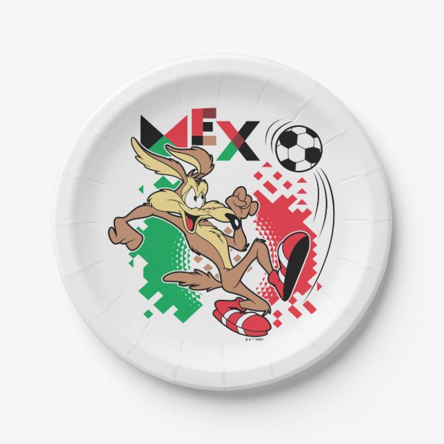 WILE E. COYOTE™ Team Mexico Soccer Graphic Pappteller (Vorderseite)