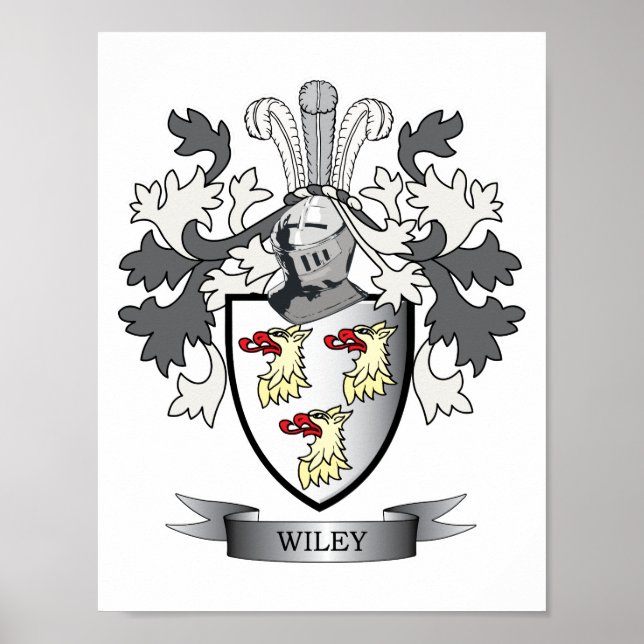 Wiley-Familienwappen-Wappen Poster (Vorne)