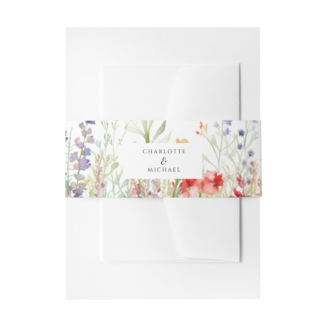 Wilflowers Wedding Invitation Bly Band (Vorderseite Beispiel)