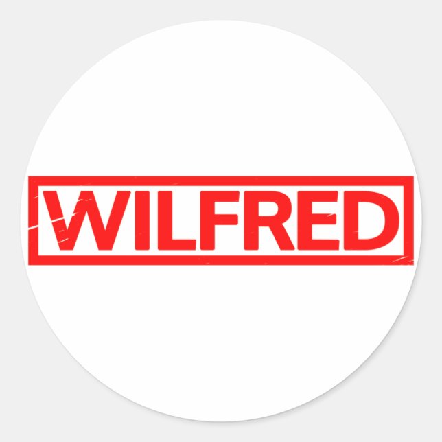 Wilfred Briefmarke Runder Aufkleber (Vorderseite)