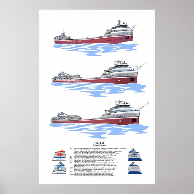 Wilfred Sykes, Großer Seenfrachter Poster (Vorne)