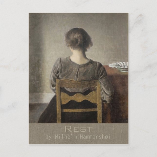 Wilhelm Hammershøi Erholung CC0692 Postkarte (Vorderseite)