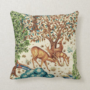 Wilhelm Morris Dez von Bach-Tapestry Beige Kissen