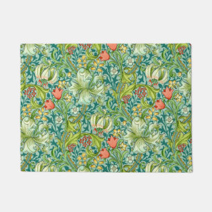 Wilhelm Morris Vintages Blumendesign Fußmatte