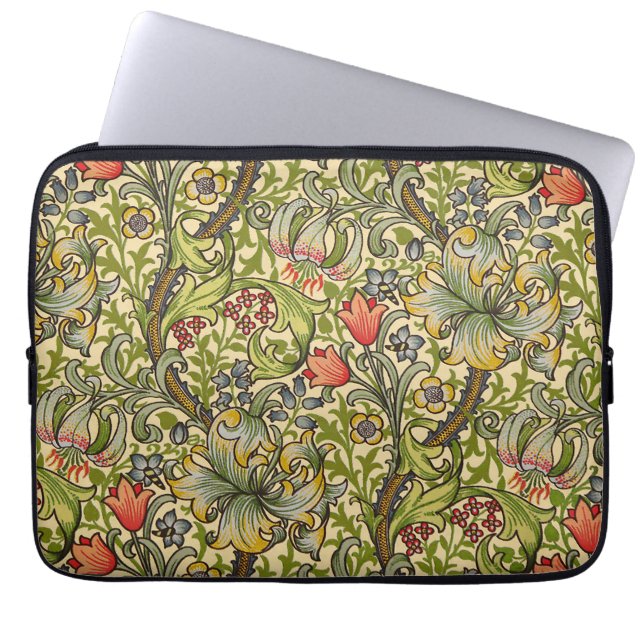 Wilhelm Morris Vintages Blumendesign Laptopschutzhülle (Vorderseite)
