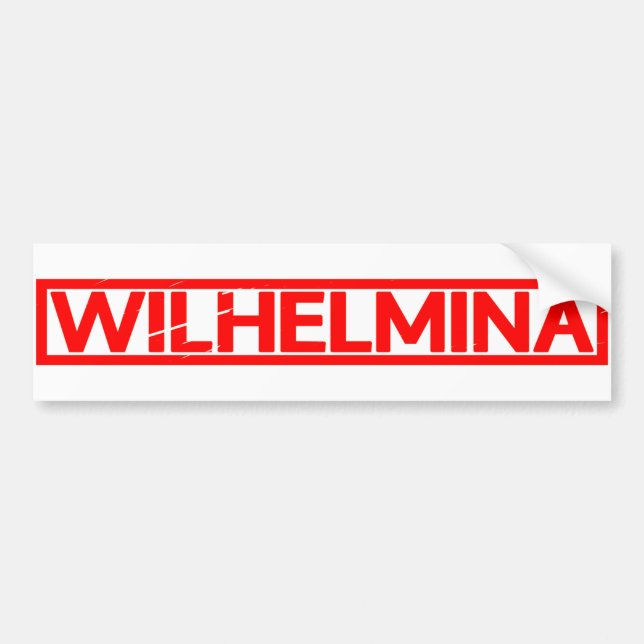 Wilhelmina-Briefmarke Autoaufkleber (Vorne)