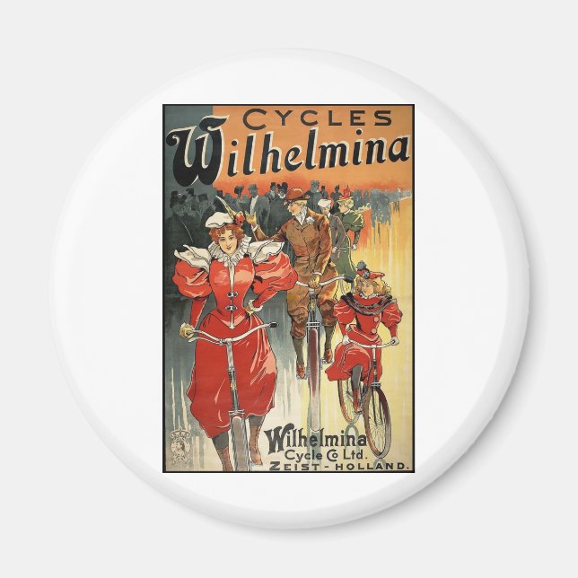 Wilhelmina Cycle & Co. Ltd. Zeist-Holland Magnet (Vorne)