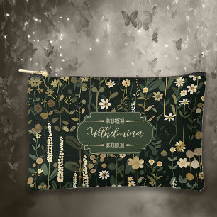 Wilhelmina Dark Daisy Floral Zubehörtasche
