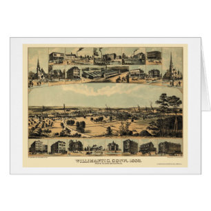 Wilimantic, carte panoramique de CT - 1882