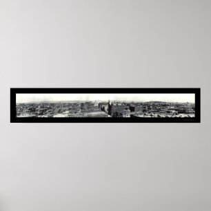 Wilkes-Barre Skyline Foto 1909 Poster