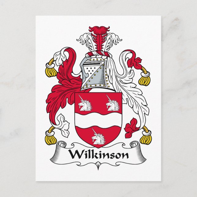Wilkinson Familienwappen Postkarte (Vorderseite)