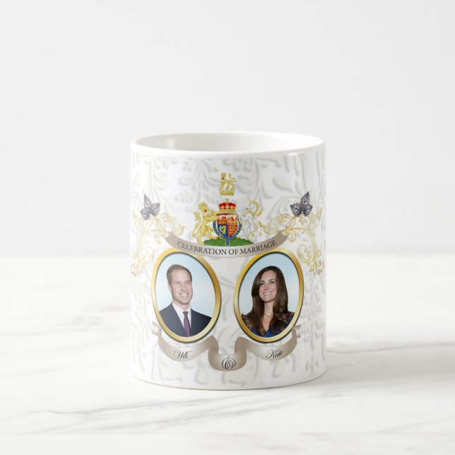 Wilkommen und Feiern Hochzeit Memorbilia Tasse (Mittel)