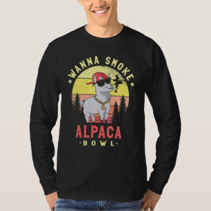 Will Alpaka-Schale Kamelid Säugetier Alpaka rauche T-Shirt