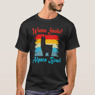 Will Alpaka-Schale Vintage Lama Retro Alpaka rauch T-Shirt