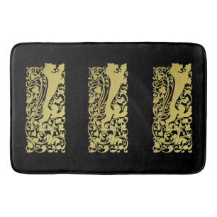 Will Bradley Heraldic Lion Badematte