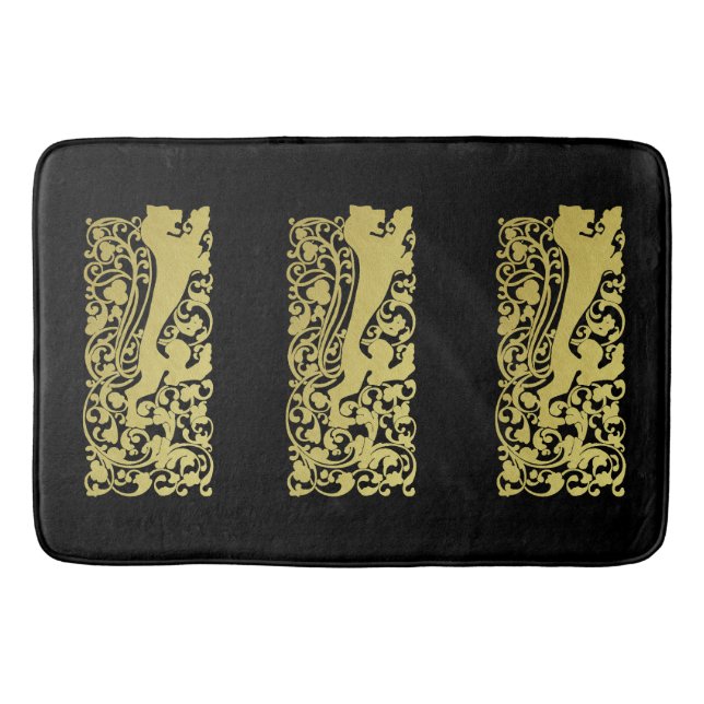 Will Bradley Heraldic Lion Badematte (Vorderseite)