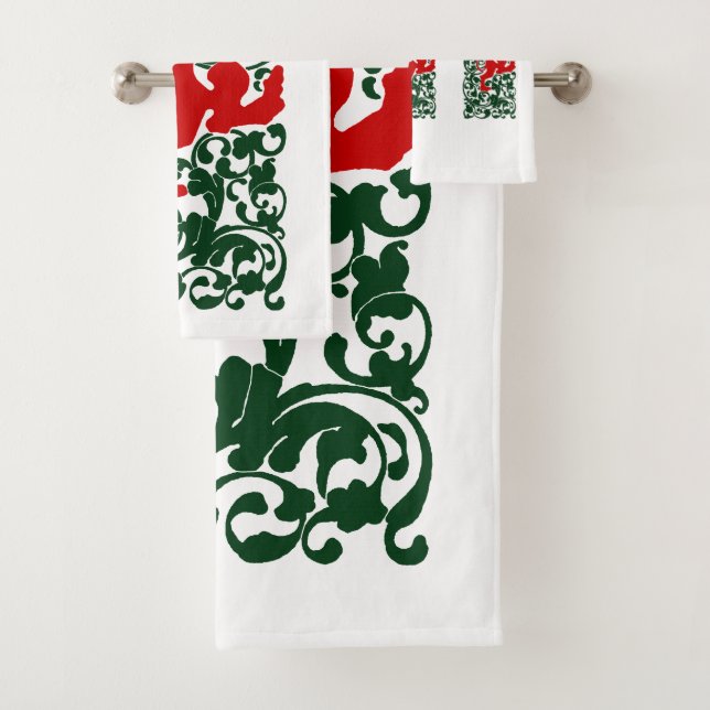 Will Bradley Heraldic Lion Badhandtuch Set (Insitu)