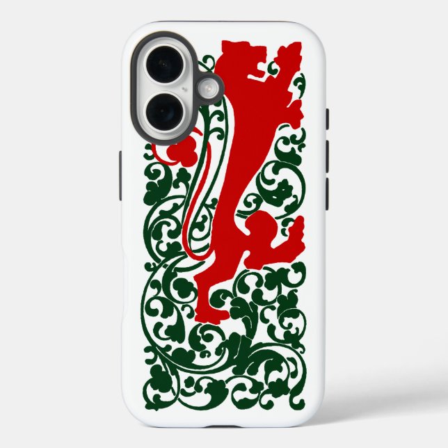 Will Bradley Heraldic Lion iPhone 16 Hülle (Rückseite)