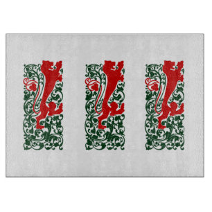 Will Bradley Heraldic Lion Schneidebrett