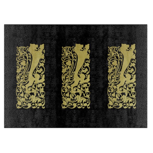 Will Bradley Heraldic Lion Schneidebrett (Vorderseite)