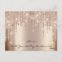 Will Bridesmaid Blush Glitzer Tropfen Parkname