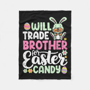 Will Brother für Ostern Bonbon lustigen Kleinkind Fleecedecke