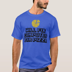 Will Fi Computer für Pizza Italienisches Essen Lov T-Shirt