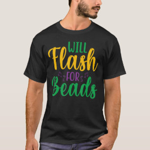 Will Flash für Perlen Fun Mardi Gras Party für Män T-Shirt