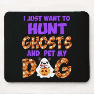 Will Geister jagen und Hund streicheln, süßes Hall Mousepad