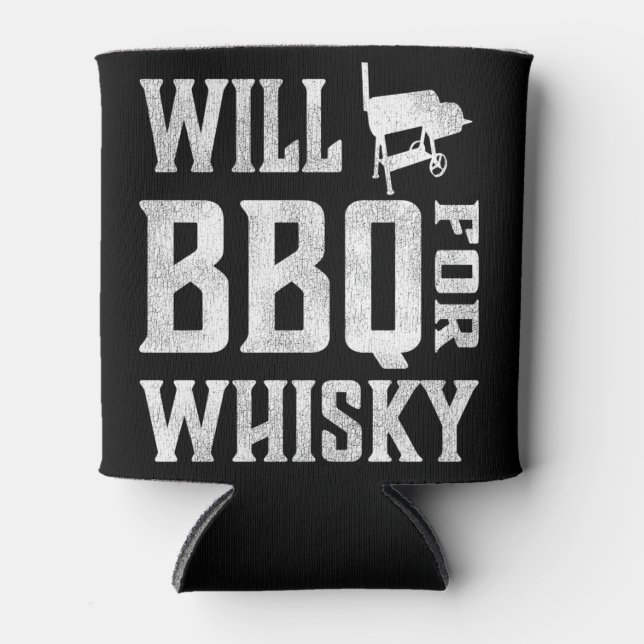 Will GRILLEN for Whisky - Funny Offset Grillmaster Dosenkühler (Vorderseite)