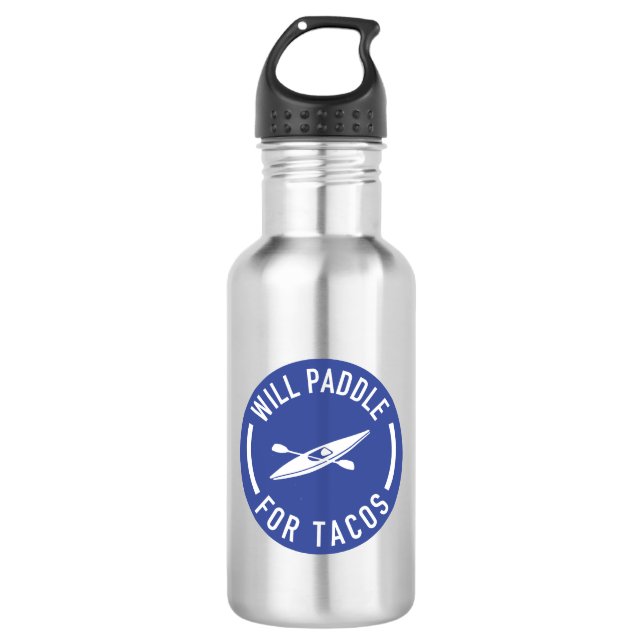 Will Paddle für Tacos Edelstahlflasche (Vorderseite)