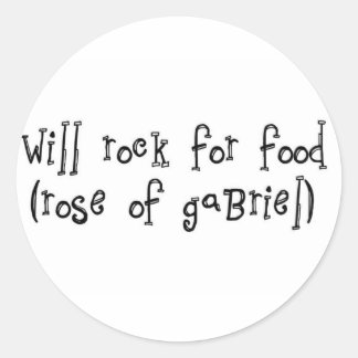 Will rock for food 3" autocollant pack 6