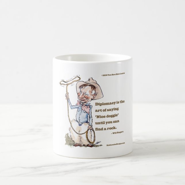 Will Rogers & Quote Kaffeetasse (Mittel)