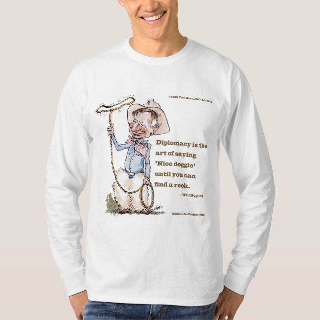 Will Rogers & Quote Longsleeve T-Shirt (Vorderseite)