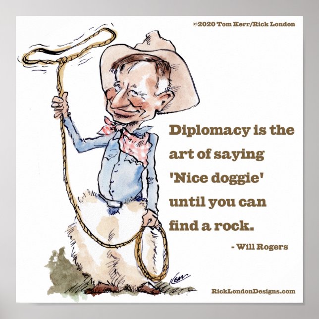 Will Rogers & Quote Poster (Vorne)