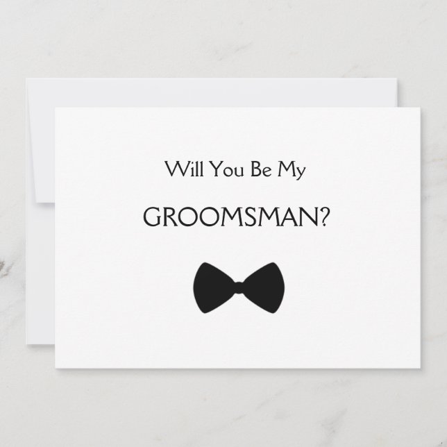 Will sieht you my groomsman? einladung (Vorderseite)