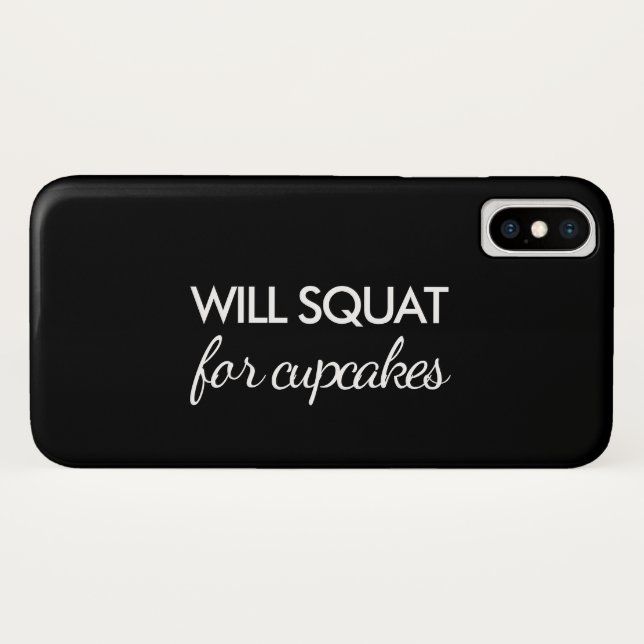 Will Squat für Cupcakes iPhone Case (Rückseite (Horizontal))