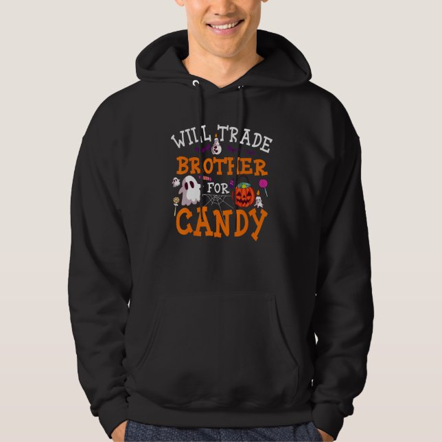 Will Trade Brother For Candy Pumpkin Lantern Hallo Hoodie (Vorderseite)
