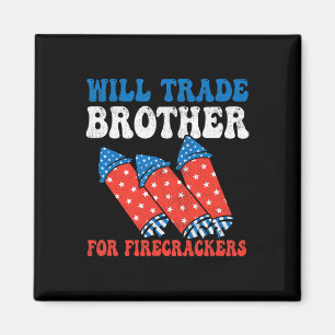 Will Trade Brother für Feuerwehrleute 4. Juli Fi Magnet