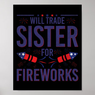 Will Trade Sister für Feuerwerke Schwester Bruder  Poster