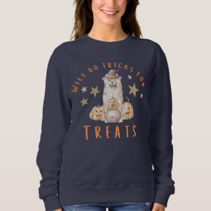 Will Tricks für Leckereien Halloween Shiba Sweatshirt