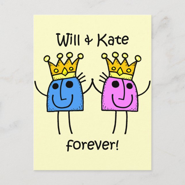 Will und Kate Postkarte (Vorderseite)