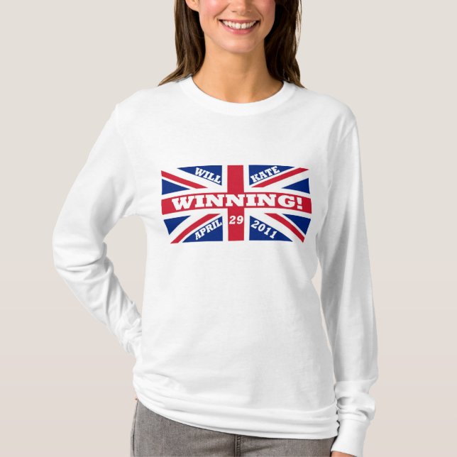 Will und Kate Winning Wedding T - Shirt (Vorderseite)