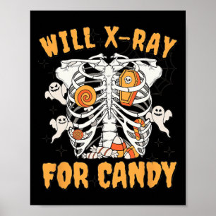 Will Xray für Candy Halloween Radiologe Poster