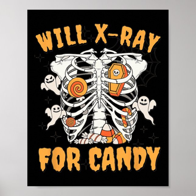 Will Xray für Candy Halloween Radiologe Poster (Vorne)