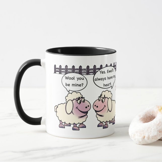 Will You Be Mine Valentine's Mug (Avec donut)