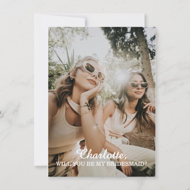 Will You Be My Bridesmaid Bridesmaid Proposal Card Karte (Vorderseite)