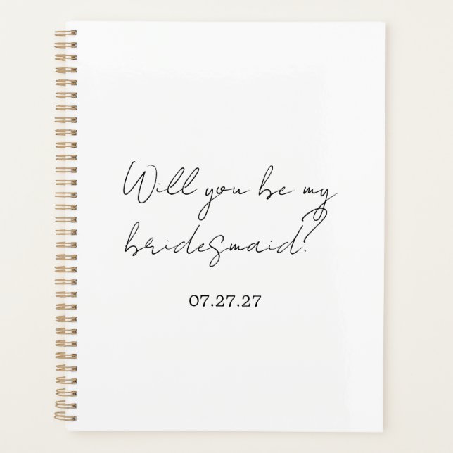 Will You Be My Bridesmaid Custom Cursive (Devant)